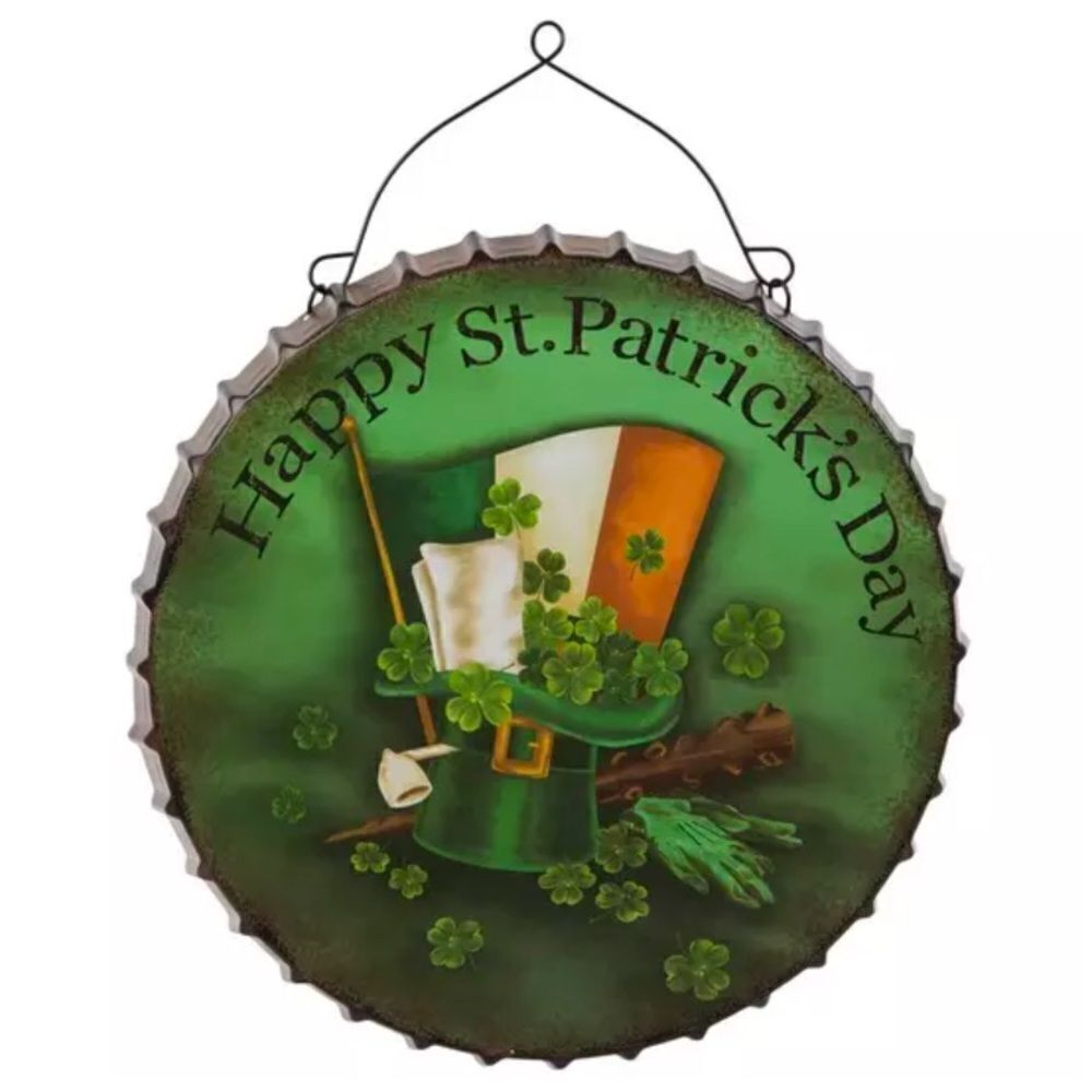 🍀☘️ St. Patrick's Day Bottle Cap Metal Wall Decor